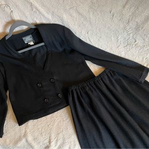 Vintage 100% Wool Skirt/Top Combo